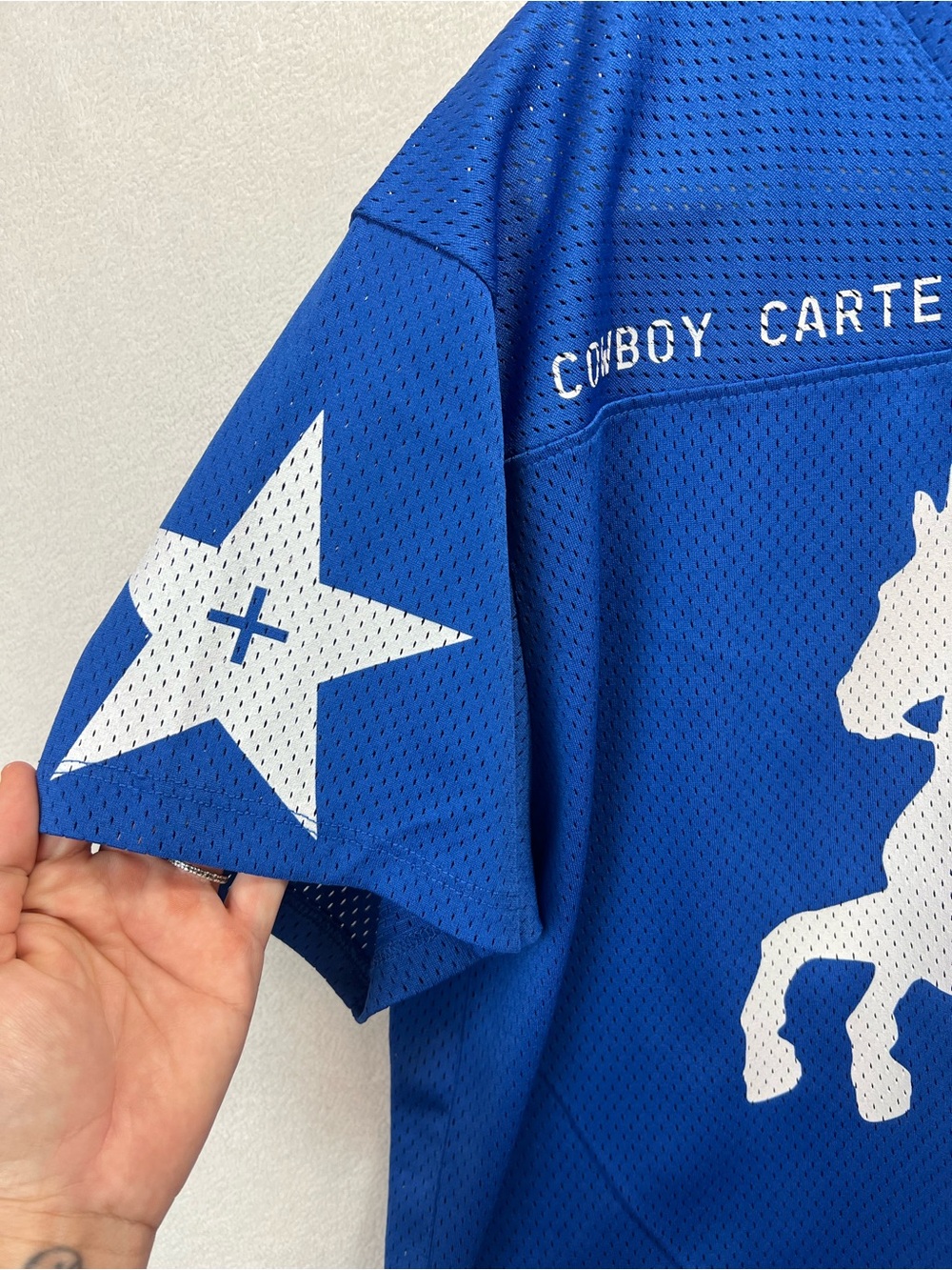 Beyoncé Cowboy Carter Blue Jersey Size M Royal Blue - Picture 3 of 7